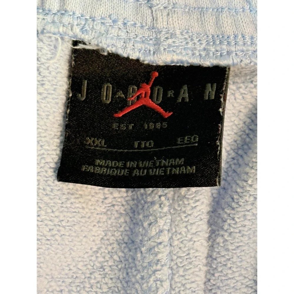 Jordan Flight Jogger Pants Mens 2XL Blue French Terry Elastic Waist Zip Pocket